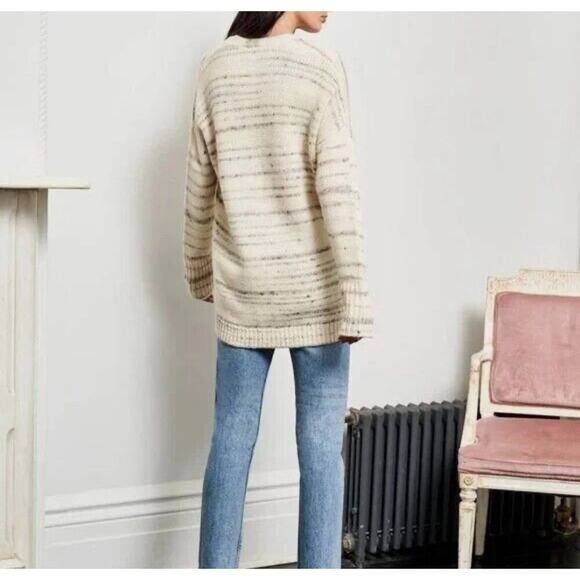 La Ligne Melange Martha Cardigan in Cream Size XS - Picture 2 of 7